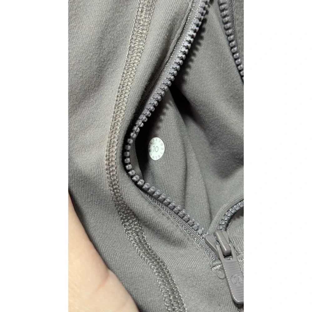 Lululemon Define Jacket Lunar Rock Size 10 Luon Full Zip Yoga Track Jacket